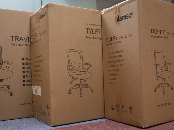 boxed chair delivery